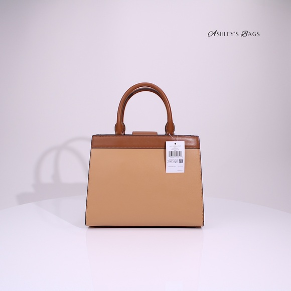 Kate Spade Reegan Colorblock Smooth Leather Satchel In Tiramisu Mousse - Picture 4 of 9